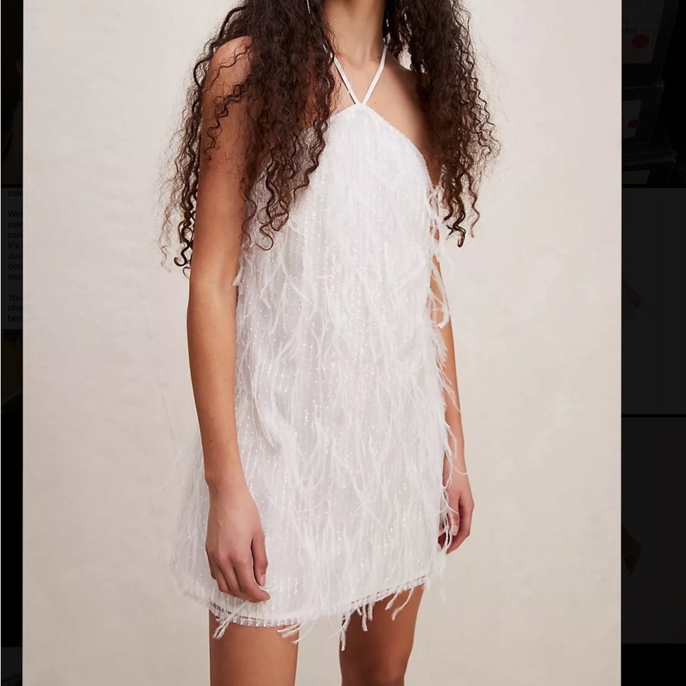 Elliatt Feather Ivory Rehearsal Dress Small